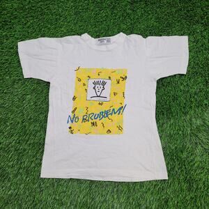 Vintage 90s Fido-Dido No-Problem Shirt Womens XS 17x22 White